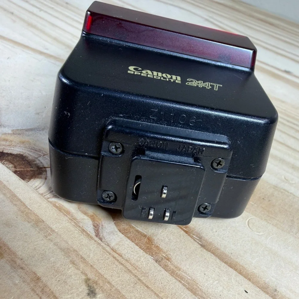 Canon Speedlite 244T External Camera Flash Black Vintage 3624
